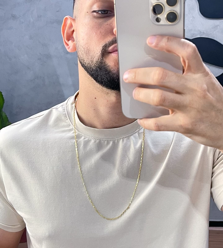 Corrente Tijolinho Curta 2mm