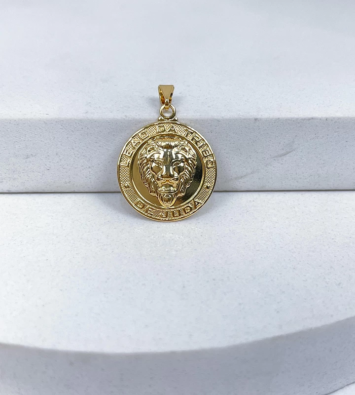 Pingente Medalha Leão Da Tribo 1,7x2cm 2,1g