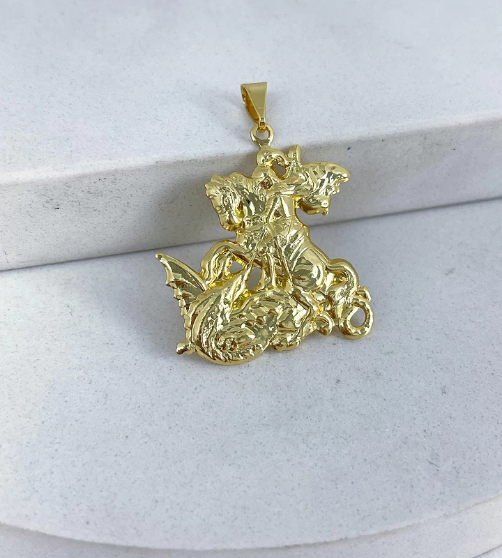 Pingente São Jorge Alto Relevo M 3,8x2cm 4g