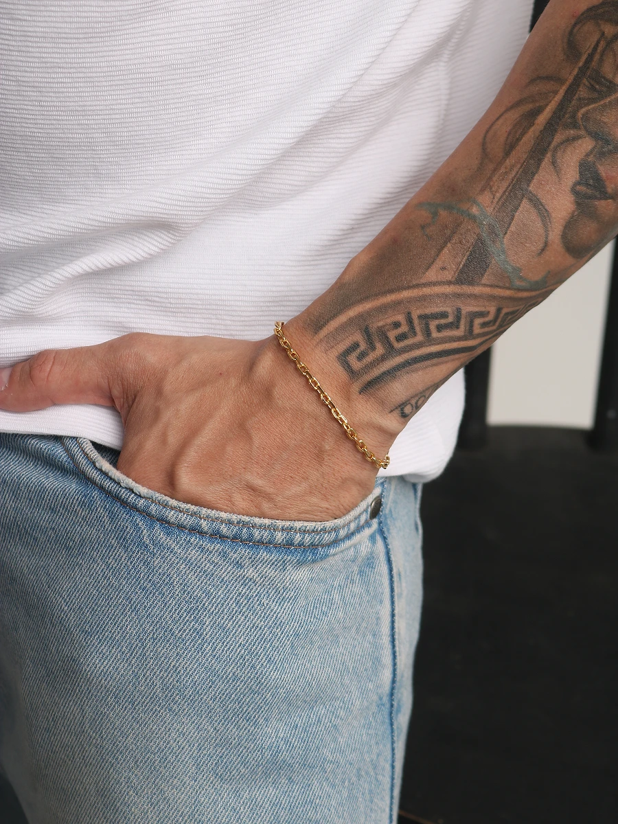 Pulseira Cadeado 3,5mm Fecho Bomba 7g