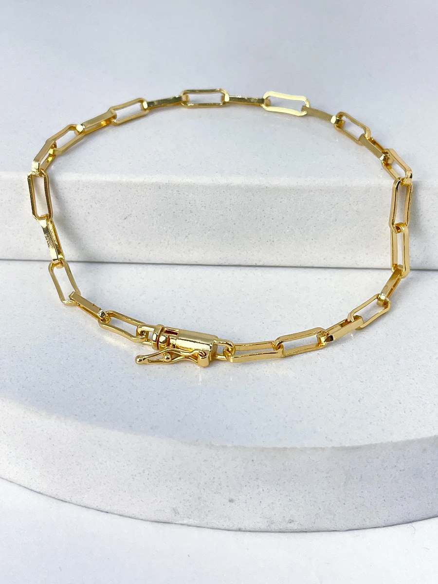 Pulseira Tijolinho 3,5mm Fecho Bomba